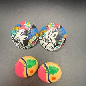 Vintage Hand-painted Earrings